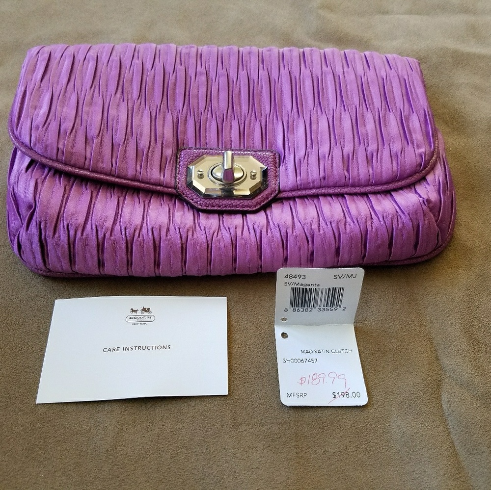 Coach Satin Clutch